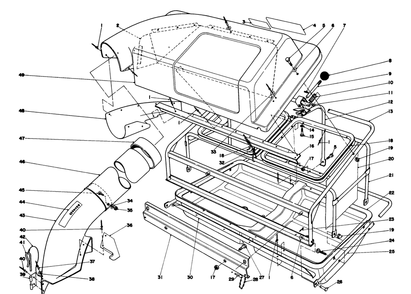Easy Fill Grass Catcher Model 59120 Diagram and Parts List for 57360 0000001 - 0999999 Toro Lawn Tractor