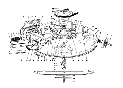 Mower Assembly-Recycler Diagram and Parts List for 56190 1000001 - 1999999 Toro Lawn Tractor