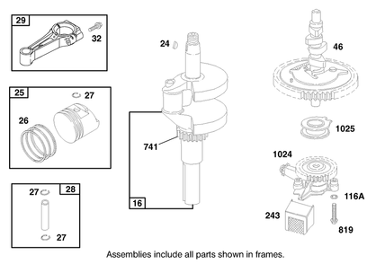 Engine Briggs & Stratton Model 303776-1188-A1 Diagram and Parts List for 30182 690001 - 699999 Toro Lawn Tractor Accessories