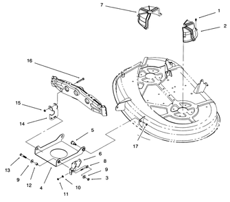 38" Deck Engagement Components Assembly Diagram and Parts List for 71193 6900001 - 6999999 Toro Lawn Tractor