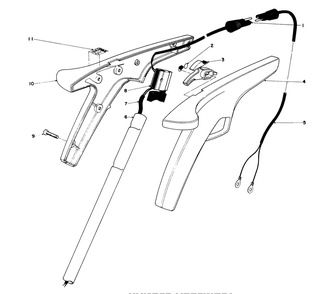 Handle Assembly Diagram and Parts List for 59145 0000001 - 0999999 Toro Lawn Tractor