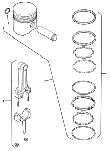 Kohler Piston And Rings Diagram and Parts List for 31-10K803 2000001 - 2999999 Toro Lawn Tractor