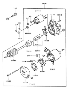 Starter Diagram and Parts List for 74214 (210000001-210999999)(2001) Toro Lawn Mower
