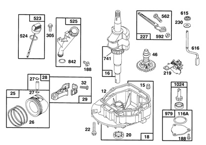 Engine Gts-150 Diagram and Parts List for 20928BC 59000001 - 59999999 Toro Lawn Mower