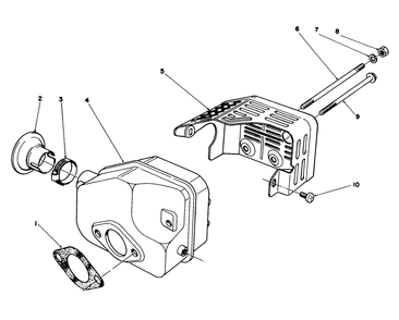 Muffler Assembly (Model No. 47pn2-6) Diagram and Parts List for 20912B 39000001 - 39999999 Toro Lawn Mower
