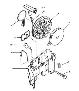 Rewind Starter No. 590531 Diagram and Parts List for 16077 2000001 - 2999999 Toro Lawn Mower