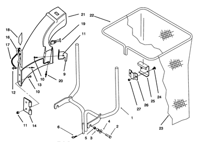 Bag & Frame Assembly Diagram and Parts List for 79202 4900001 - 4999999 Toro Lawn Tractor