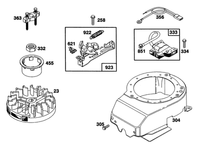 Engine Briggs & Stratton Model 124702-3115-01 Diagram and Parts List for 20214 2000001 - 2999999 Toro Lawn Mower