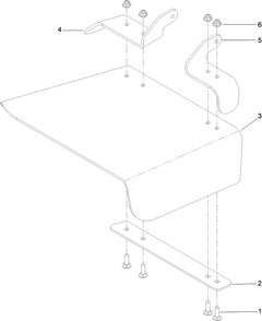 Rubber Deflector Assembly Diagram and Parts List for 74951 (311000001-311000402)(2011) Toro Lawn Mower