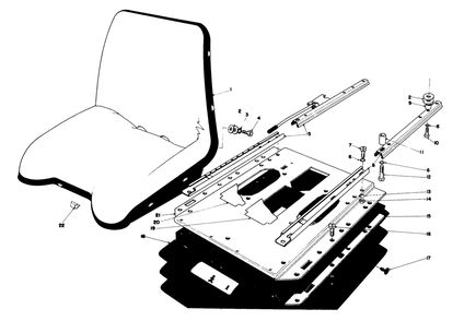 Part Location Diagram of 40-3940 Toro Replacement Seat Cover