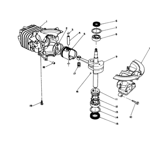 Short Block Assembly Diagram and Parts List for 38180 7000001 - 7999999 Toro Snow Blower