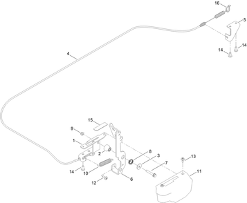 Brake Assembly Diagram and Parts List for 75851 416400000 - 417399999 Toro Lawn Tractor