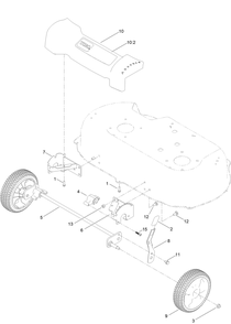 Front Wheel And Height-Of-Cut Assembly Diagram and Parts List for 21200 412251183 - 412999999 Toro Lawn Mower