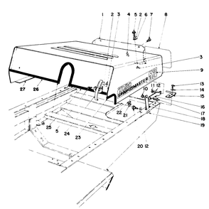 Hood Assembly Diagram and Parts List for 30775 300001 - 399999 Toro Lawn Tractor