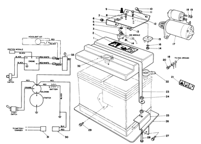 12 Volt Starter Motor Kit No. 68-7250 (Optional) Diagram and Parts List for 38545 9000001 - 9999999 Toro Snow Blower