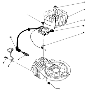 Flywheel & Magneto Assembly Diagram and Parts List for 59260 6000001 - 6999999 Toro Engine