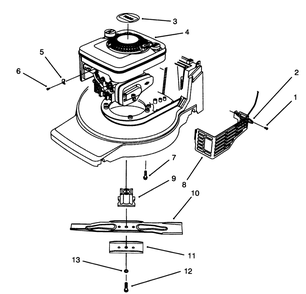 Engine Assembly Diagram and Parts List for 20903B 4900001 - 4999999 Toro Lawn Mower