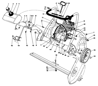 Engine Assembly Diagram and Parts List for 38116 8000001 - 8999999 Toro Snow Blower