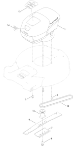 Motor Module And Blade Assembly Diagram and Parts List for 21853 400000000 - 999999999 Toro Lawn Mower