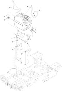 Part Location Diagram of 109-1395 Toro Hose-Fuel
