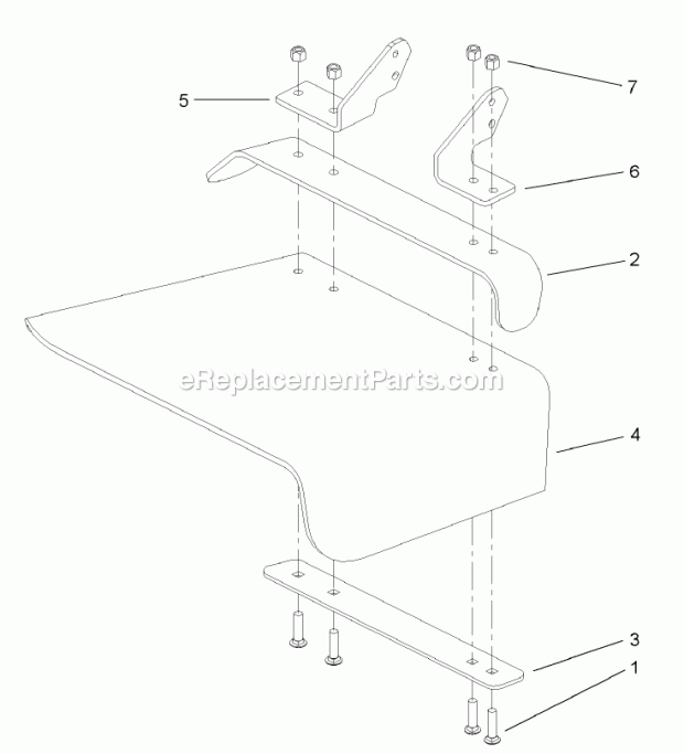 Rubber Deflector Assembly No. 106-3249 Diagram and Parts List for 74239 250000001-250999999 Toro Lawn Mower