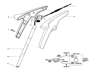 Handle Assembly Diagram and Parts List for 51217 1000001 - 1999999 Toro Trimmer