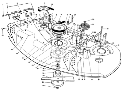 44" Cutting Deck Model No. 30144 Diagram and Parts List for 30111 5000001 - 5999999 Toro Lawn Tractor Accessories