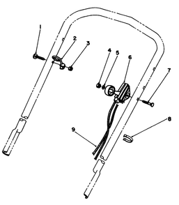 Throttle Control Assembly Diagram and Parts List for 20586 6000001 - 6999999 Toro Lawn Mower