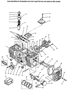 Engine Cylinder Block Diagram and Parts List for 73521 6900001 - 6999999 Toro Lawn Tractor