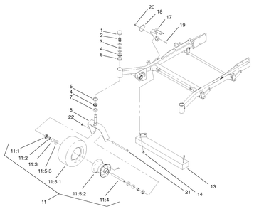 Caster And Wheel Assembly Diagram and Parts List for 74214 (220000001-220999999)(2002) Toro Lawn Mower