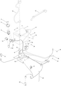 Electrical Assembly Diagram and Parts List for 75314 409400000 - 411415118 Toro Lawn Tractor