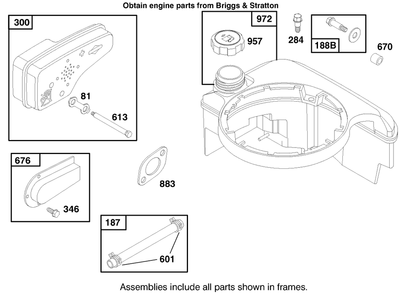 Engine Briggs & Stratton Model 12f802-0667-01 Diagram and Parts List for 20809 7900001 - 7999999 Toro Lawn Mower