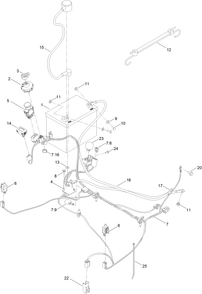 Electrical Assembly Diagram and Parts List for 75317TA 411460000 - 411999999 Toro Lawn Tractor