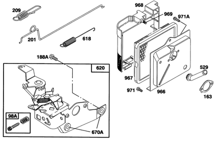 Engine Briggs & Stratton Model 124707-3185-01 Diagram and Parts List for 20437 49000001 - 49999999 Toro Lawn Mower