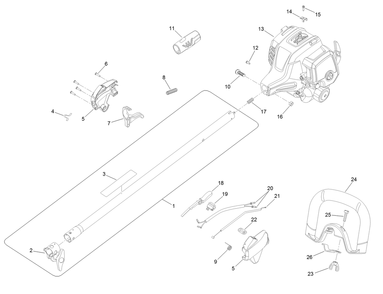 Upper Shaft, Handle And Power Head Assembly Diagram and Parts List for 51978 322000001 - 322999999 Toro Trimmer