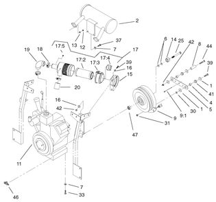 Engine Assembly 1 Diagram and Parts List for 74213 (210000001-210999999)(2001) Toro Lawn Mower
