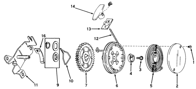 Starter No. 590450a Diagram and Parts List for 20752 0000001 - 0999999 Toro Lawn Mower