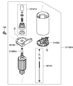 Starter Assembly Diagram and Parts List for 74569 (290000001-290000206)(2009) Toro Lawn Mower