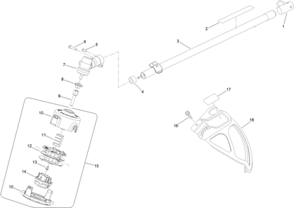 Trimmer Head, Shaft And Guard Assembly Diagram and Parts List for 51978 315000001 - 315999999 Toro Trimmer