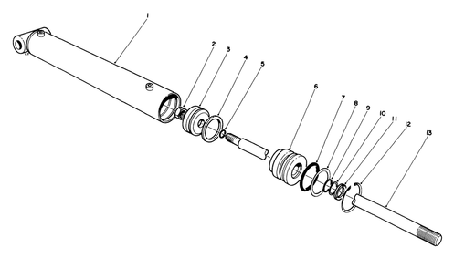 Hydraulic Lift Cylinder No. 54-0150 Diagram and Parts List for 30718 0000001 - 0999999 Toro Lawn Tractor