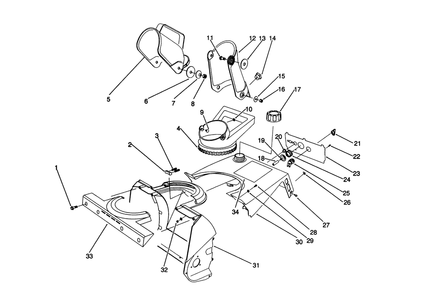 Chute Assembly Diagram and Parts List for 38175 1000001 - 1999999 Toro Snow Blower