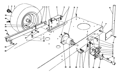 Rear Axle Assembly Diagram and Parts List for 56145 4000001 - 4999999 Toro Lawn Tractor