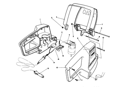 Handle And Shield Assembly Diagram and Parts List for 51780 1000001 - 1999999 Toro Trimmer