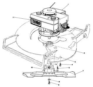 Engine Assembly Diagram and Parts List for 20675 6000001 - 6999999 Toro Lawn Mower