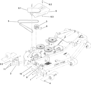 Part Location Diagram of 106-3038 Toro V-belt