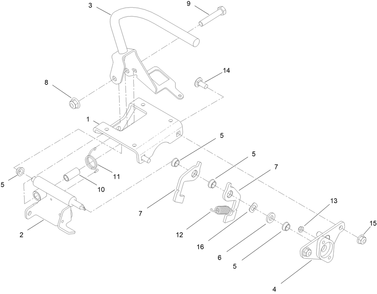 Rh Control Handle Assembly No. 144-1422 Diagram and Parts List for 18562 400000000 - 414265543 Toro Lawn Mower