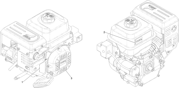 Engine Decal Assembly Diagram and Parts List for 36003 409000000 - 412999999 Toro Snow Blower