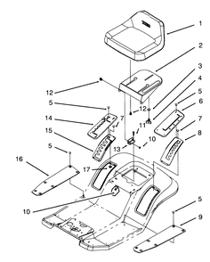 Seat Assembly Diagram and Parts List for 71180 3900001 - 3999999 Toro Lawn Tractor
