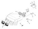 Electrical Sytem Diagram and Parts List for C1-12R801 1986 Toro Lawn Tractor