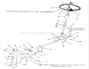 Front Axle And Steering Diagram and Parts List for C1-12R801 1986 Toro Lawn Tractor